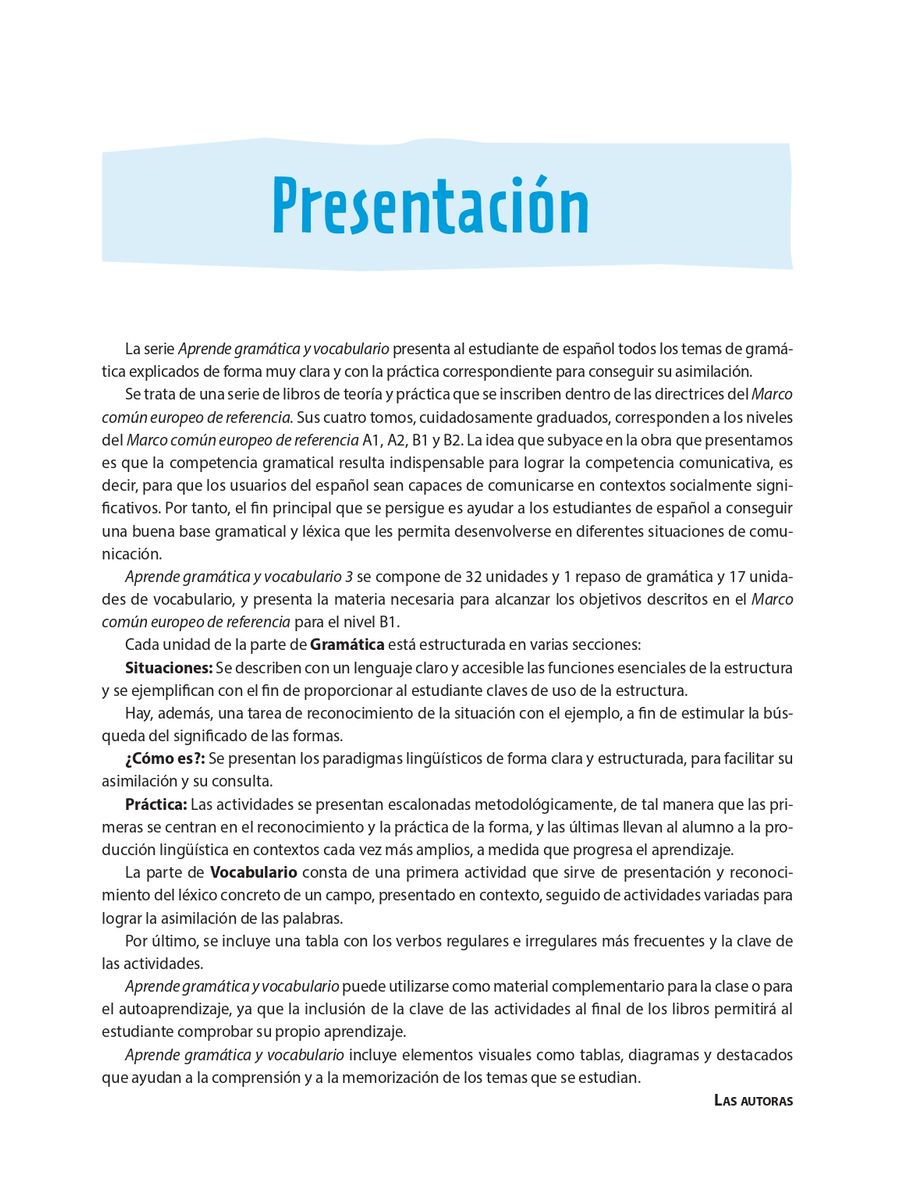 Aprende gramatica y vocabulario Nueva edicion 3