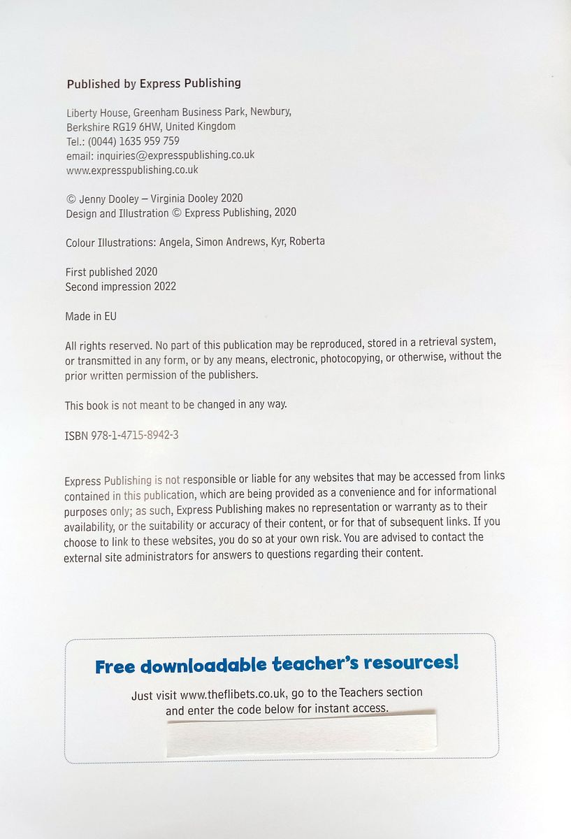 The Flibets 1 Teacher's Book