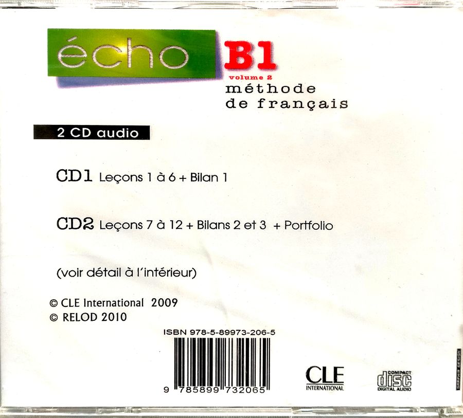 Echo Novelle edition B1.2 CD audio pour la classe (Лицензионная копия)