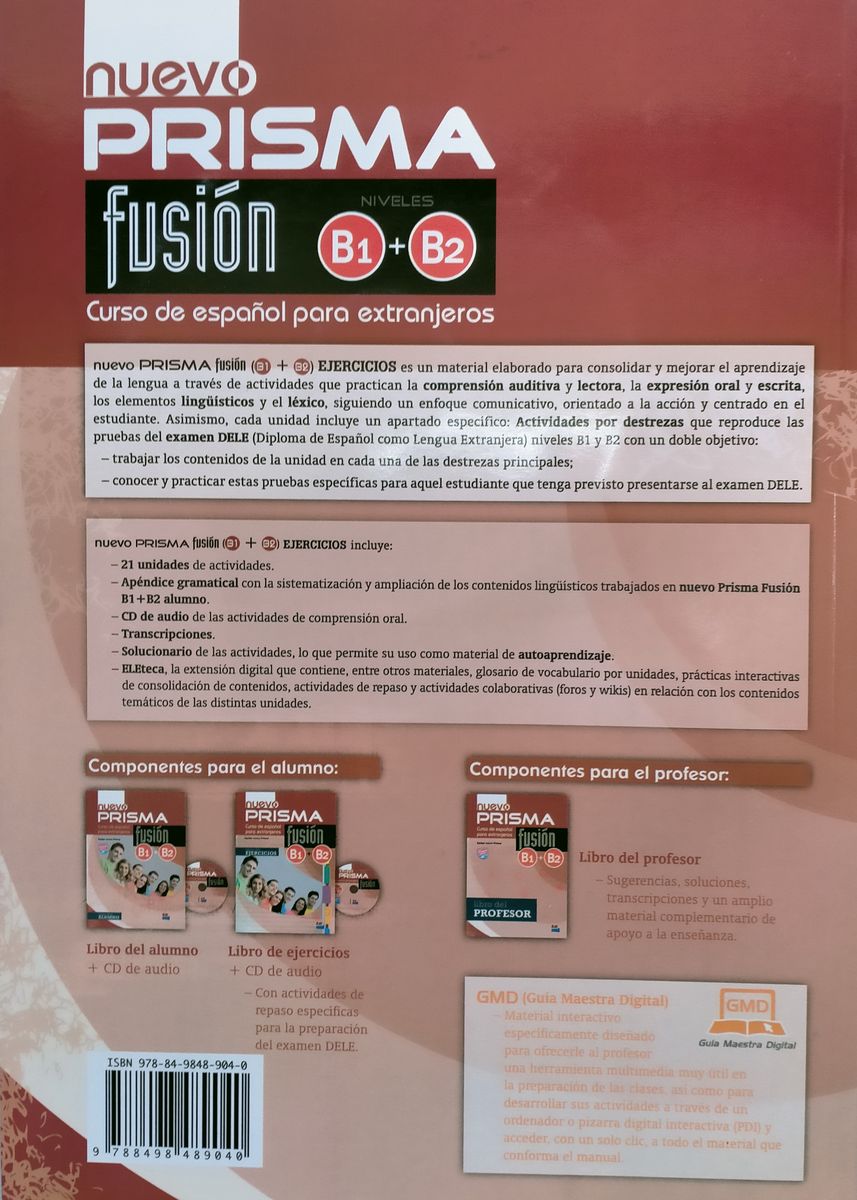 Nuevo Prisma Fusion B1-B2 Libro de ejercicios + CD