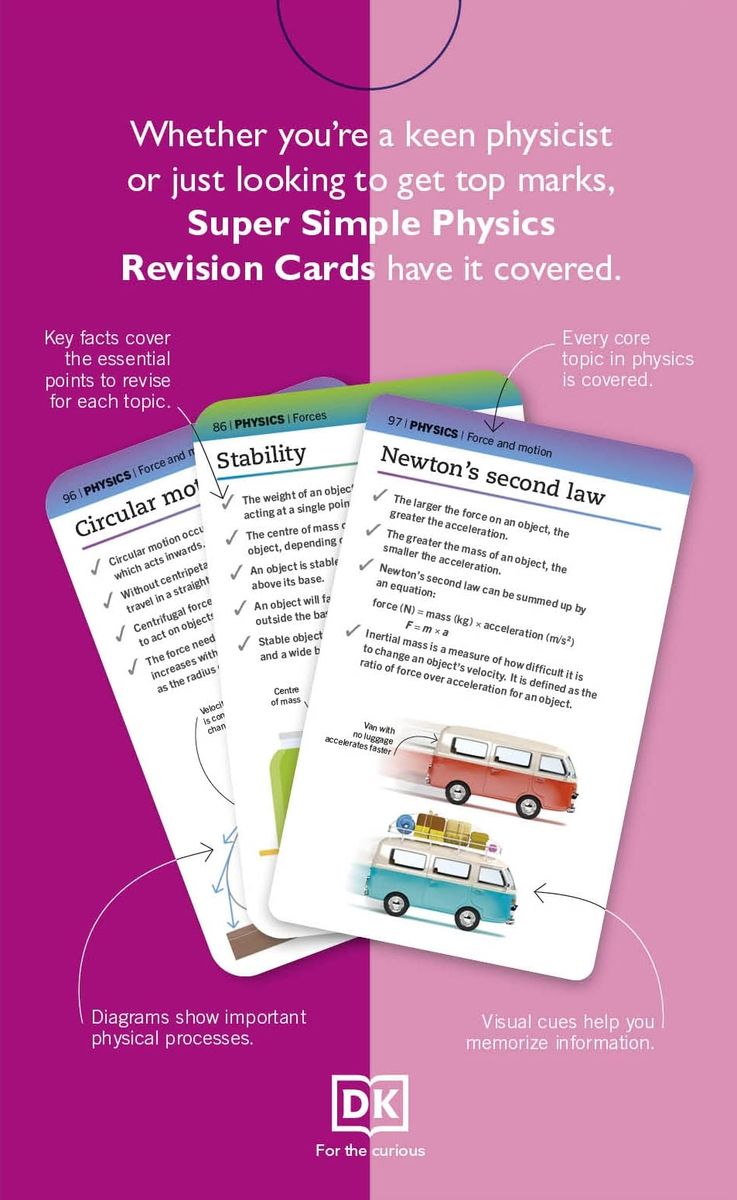 Super Simple Physics Revision Cards Key Stages 3 and 4: 125 Comprehensive, Easy-to-Use Revision Cards for GCSE Exam Preparation