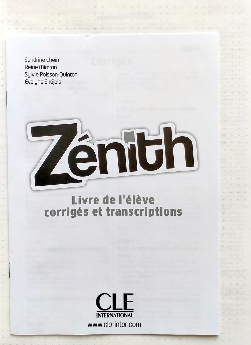 Zenith 1 Livre de l'eleve + DVD-ROM