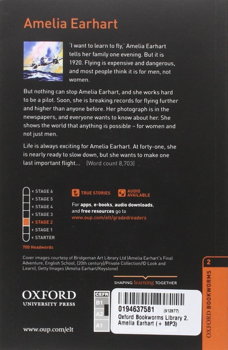 Oxford Bookworms Library 2 Amelia Earhart with Audio Download (access card inside)