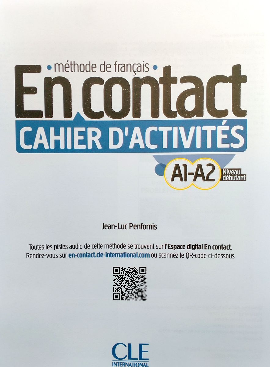 En contact A1-A2 Cahier d'activites + audio telechargeable