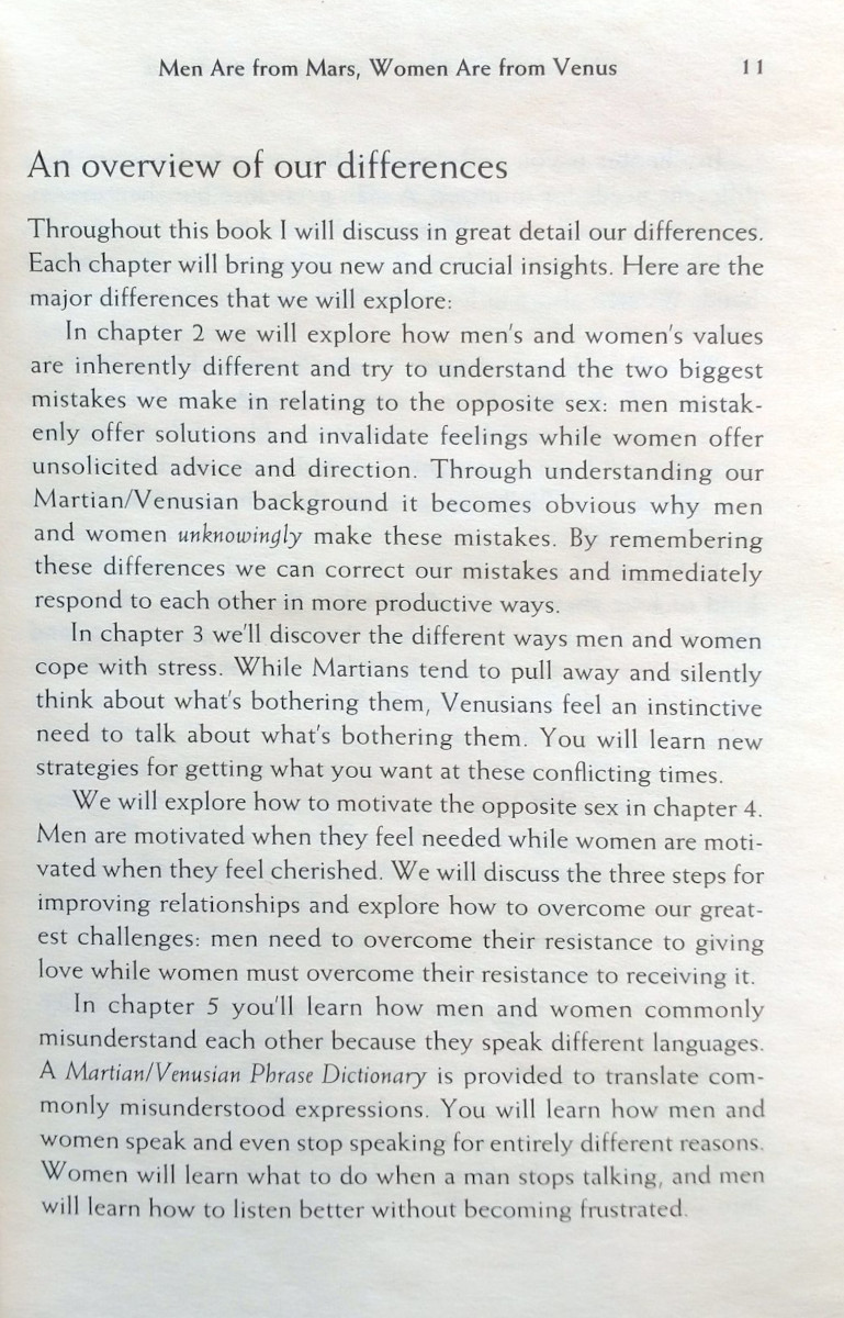 Men are from Mars, Women are from Venus