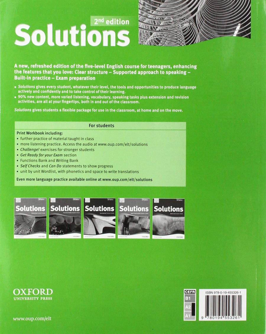 Solutions (2nd edition) Elementary Workbook купить недорого в  интернет-магазине - RELOD | ISBN 9780194553261