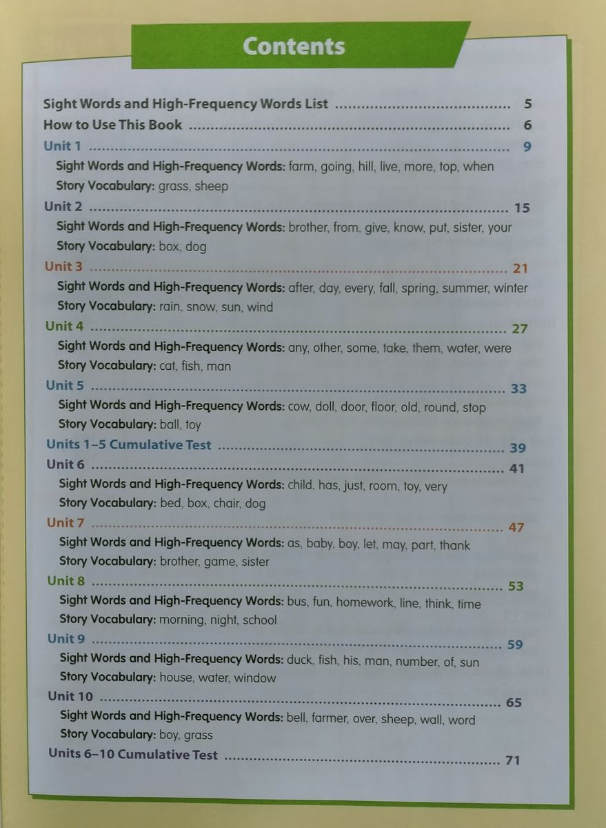 Smart Start Sight Words Grade K