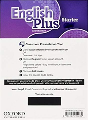English Plus (2nd Edition)  Starter Student's Book Classroom Presentation Tool (Access Card)
