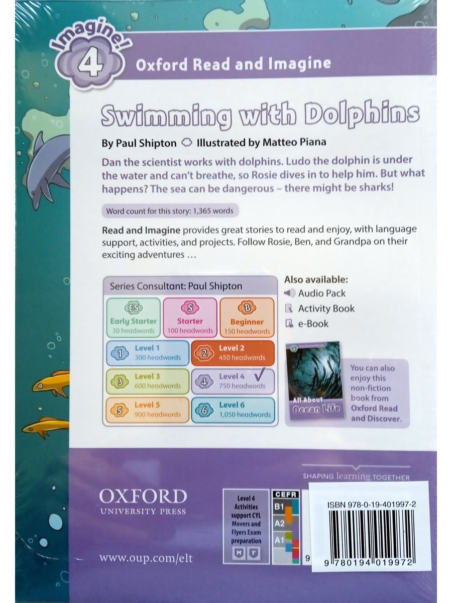Oxford Read and Imagine 4 Swimming with Dolphins with Audio Download (access card inside)