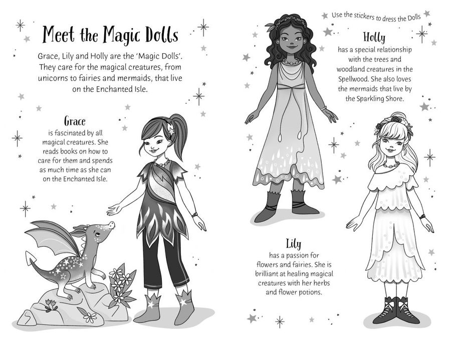 Usborne A Sticker Dolly Story Baby Dragon