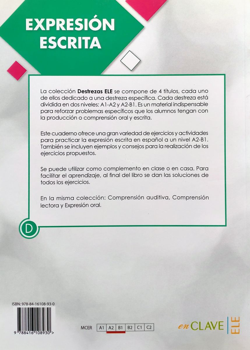Destrezas ELE A2-B1 Expresion escrita