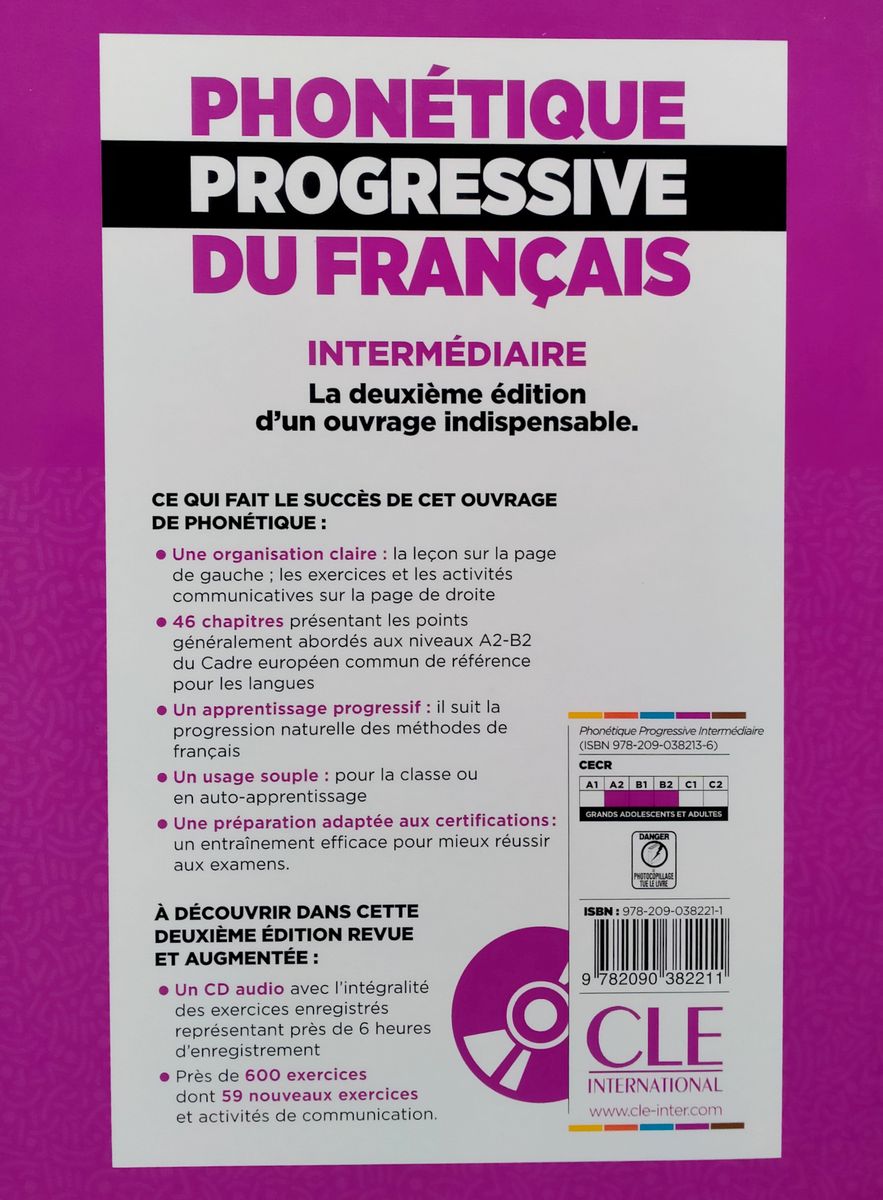 Phonetique Progressive du Francais 2eme edition Intermediaire A2-B2 Corriges (ответы)