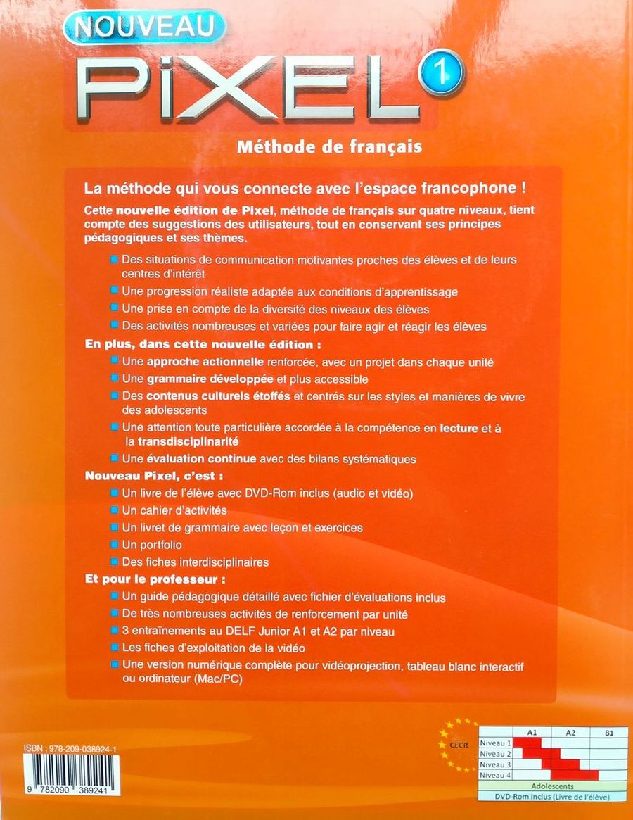 Pixel Nouveau 1 Livre de l'eleve + DVD-ROM