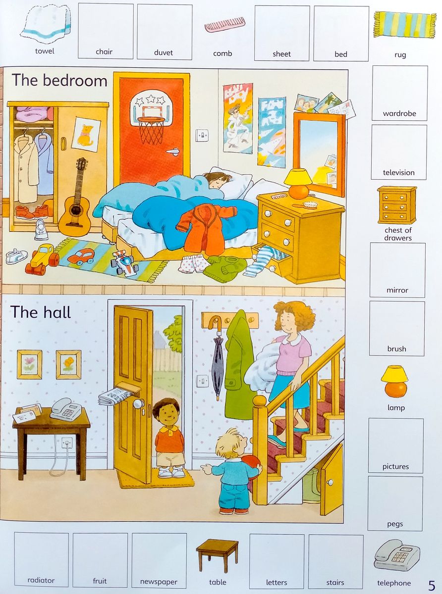 The Usborne First Thousand Words in English Sticker Book