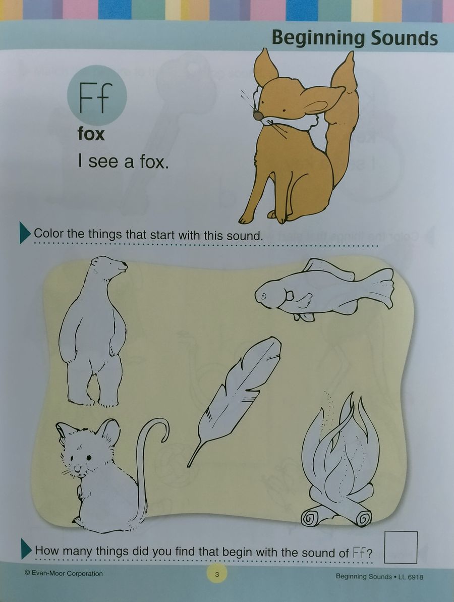 Learning Line Workbooks Beginning Sounds Grades K-1