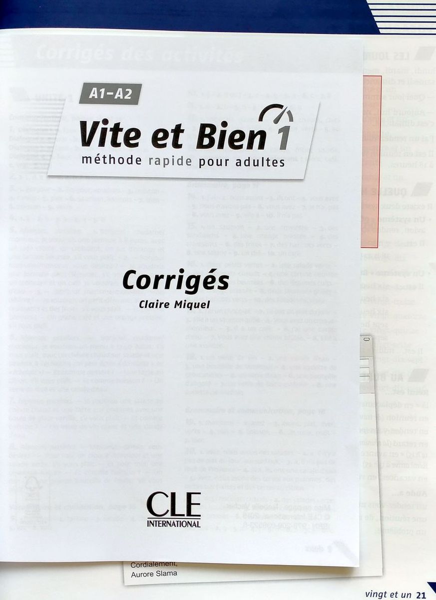 Vite et bien 2eme edition 1 A1-A2 Livre + CD audio + corriges