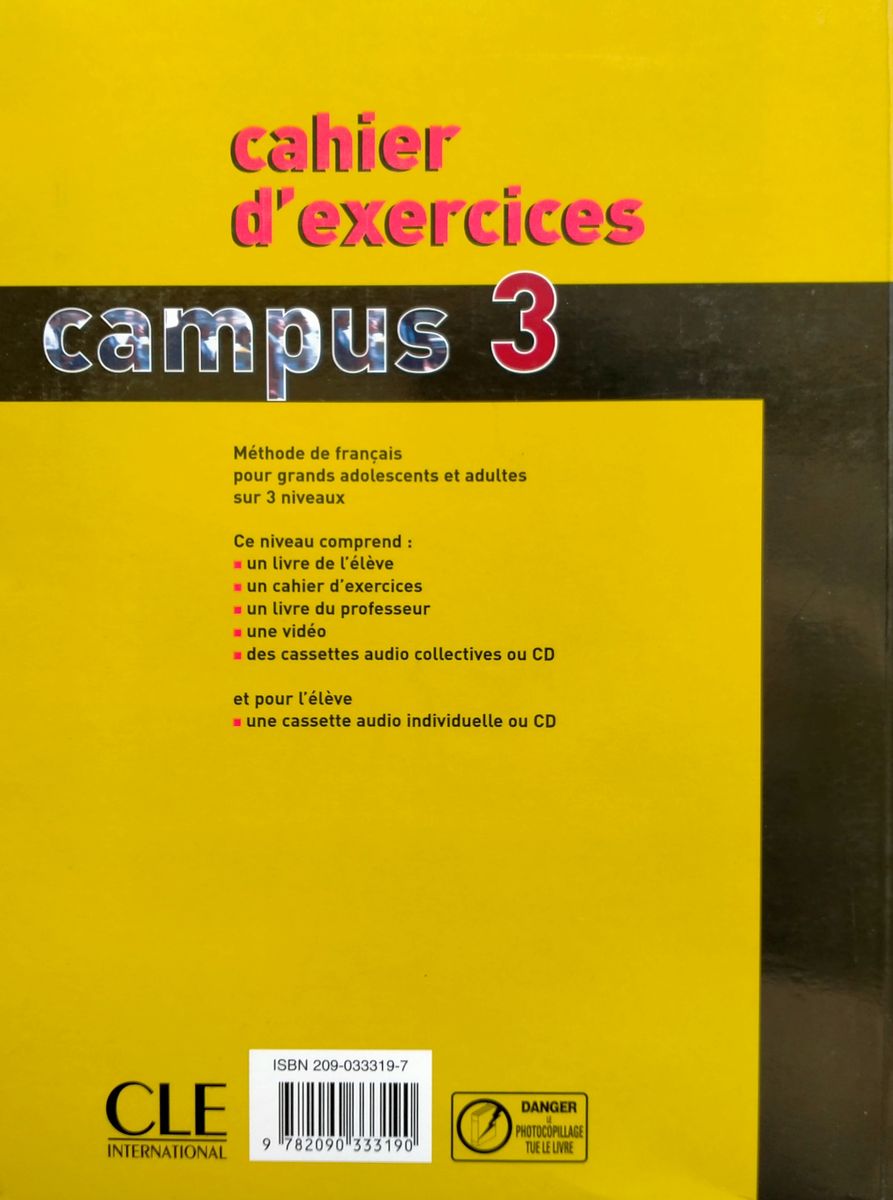 Campus 3 Cahier d'exercices