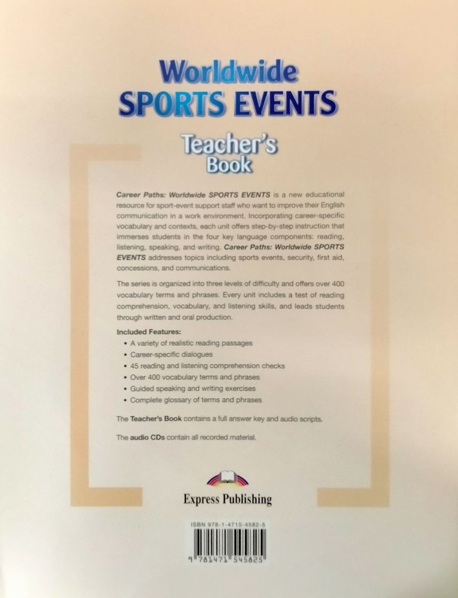 Career Paths Worldwide Sports Events Teacher's Book