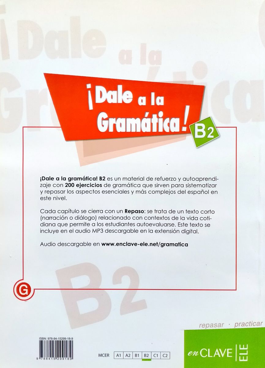 Dale a la Gramatica B2 + Audio Descargable