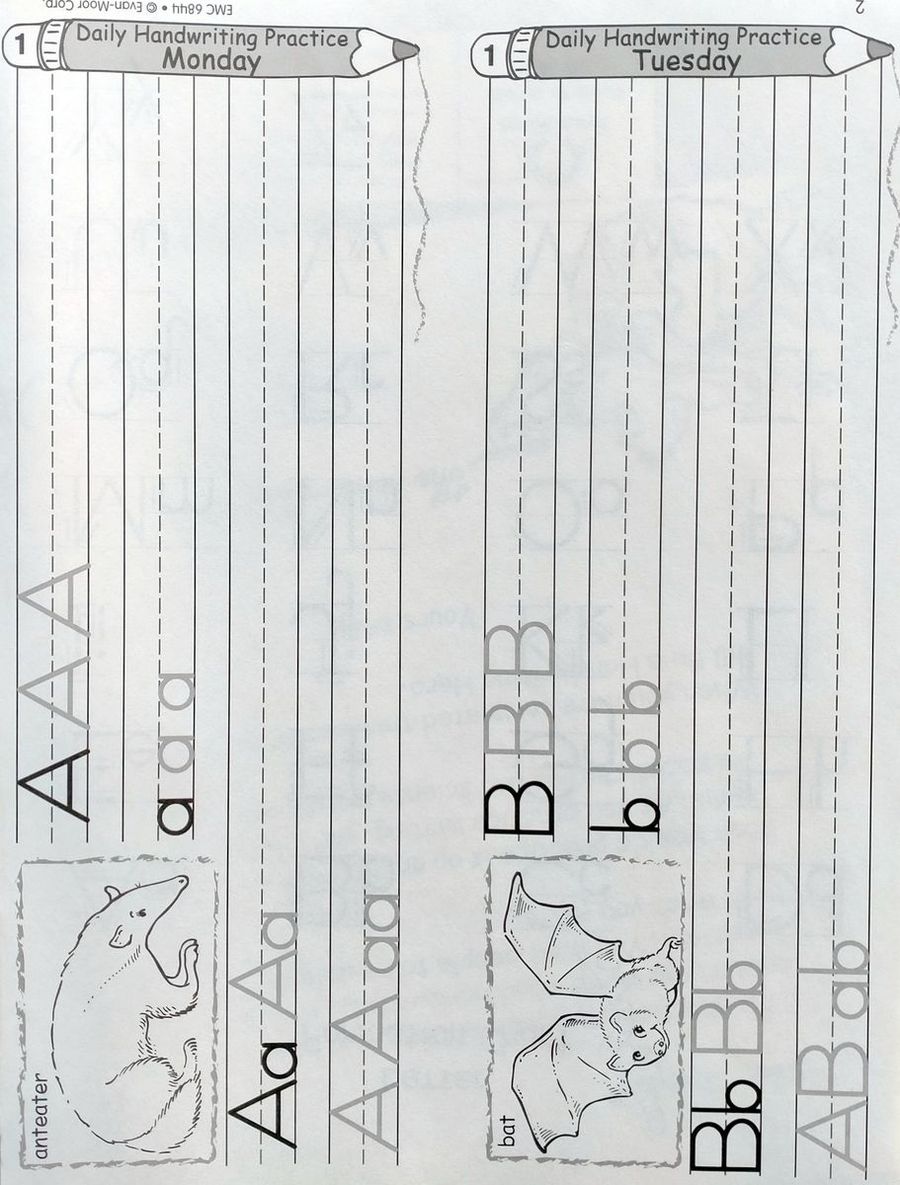 Daily Handwriting Practice Traditional Manuscript Grades K-6 Student Workbook