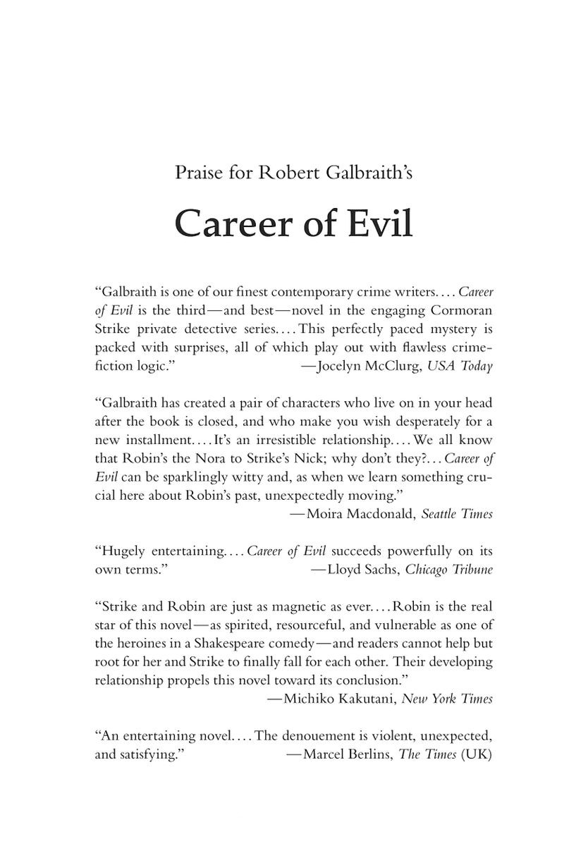 Cormoran Strike 3 Career of Evil