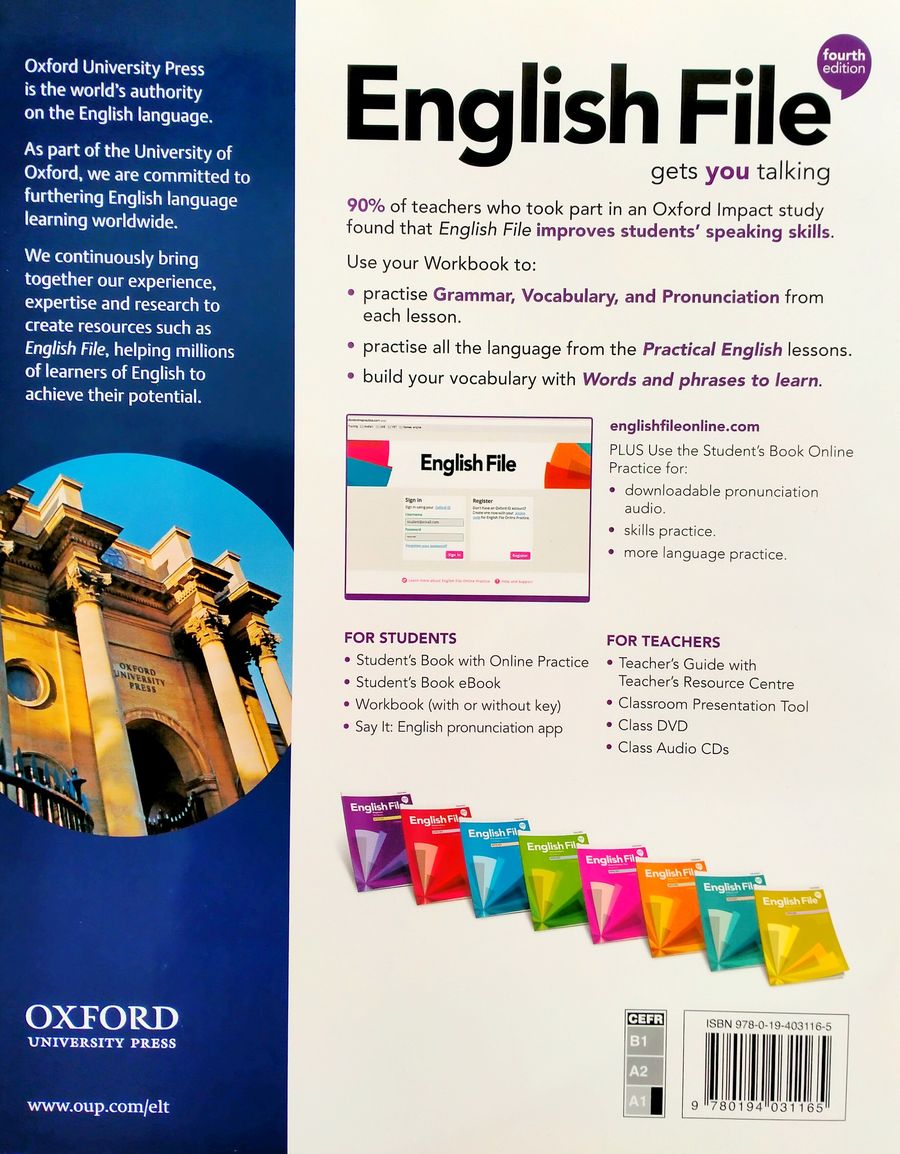English  File (4th edition) Beginner Workbook with key