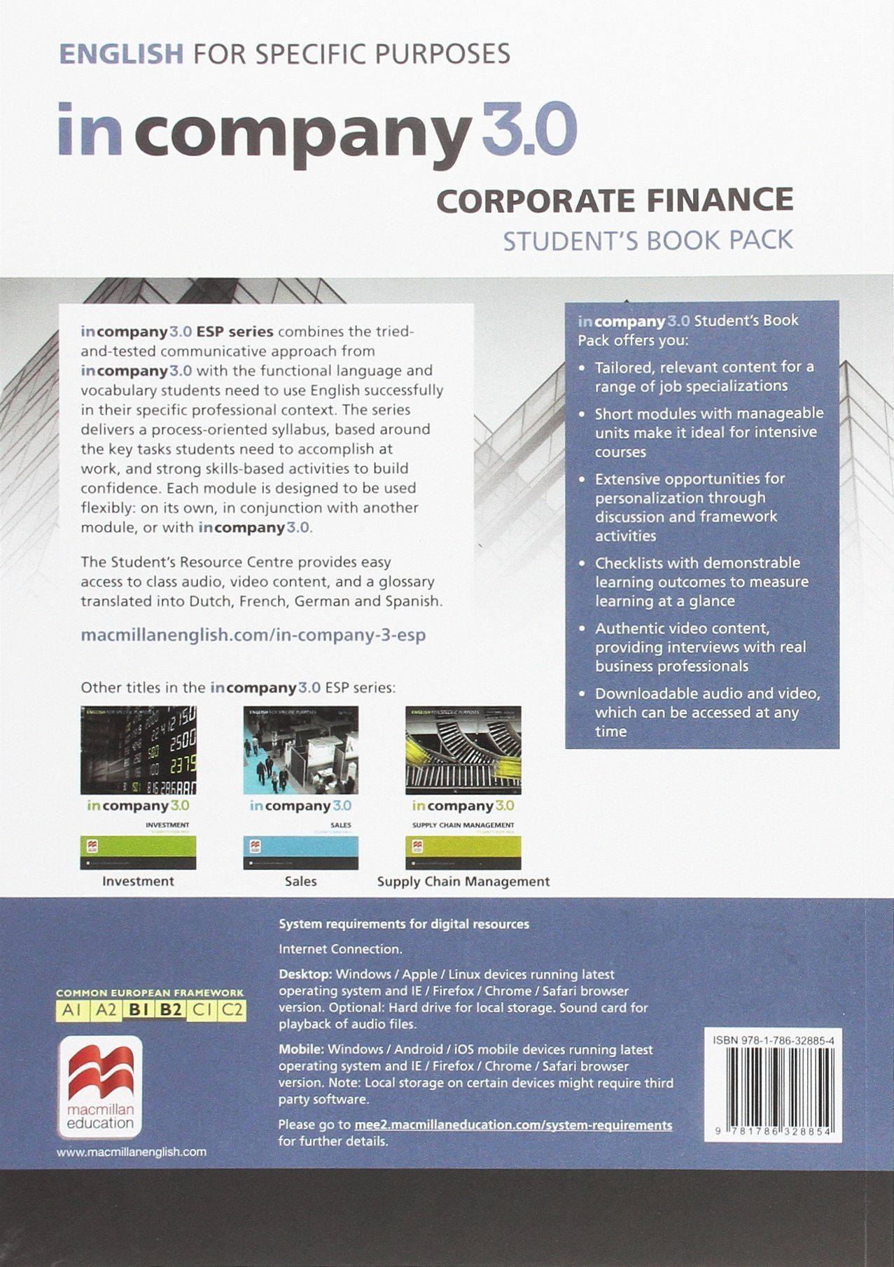 In Company 3.0 ESP Corporate Finance Student's Pack