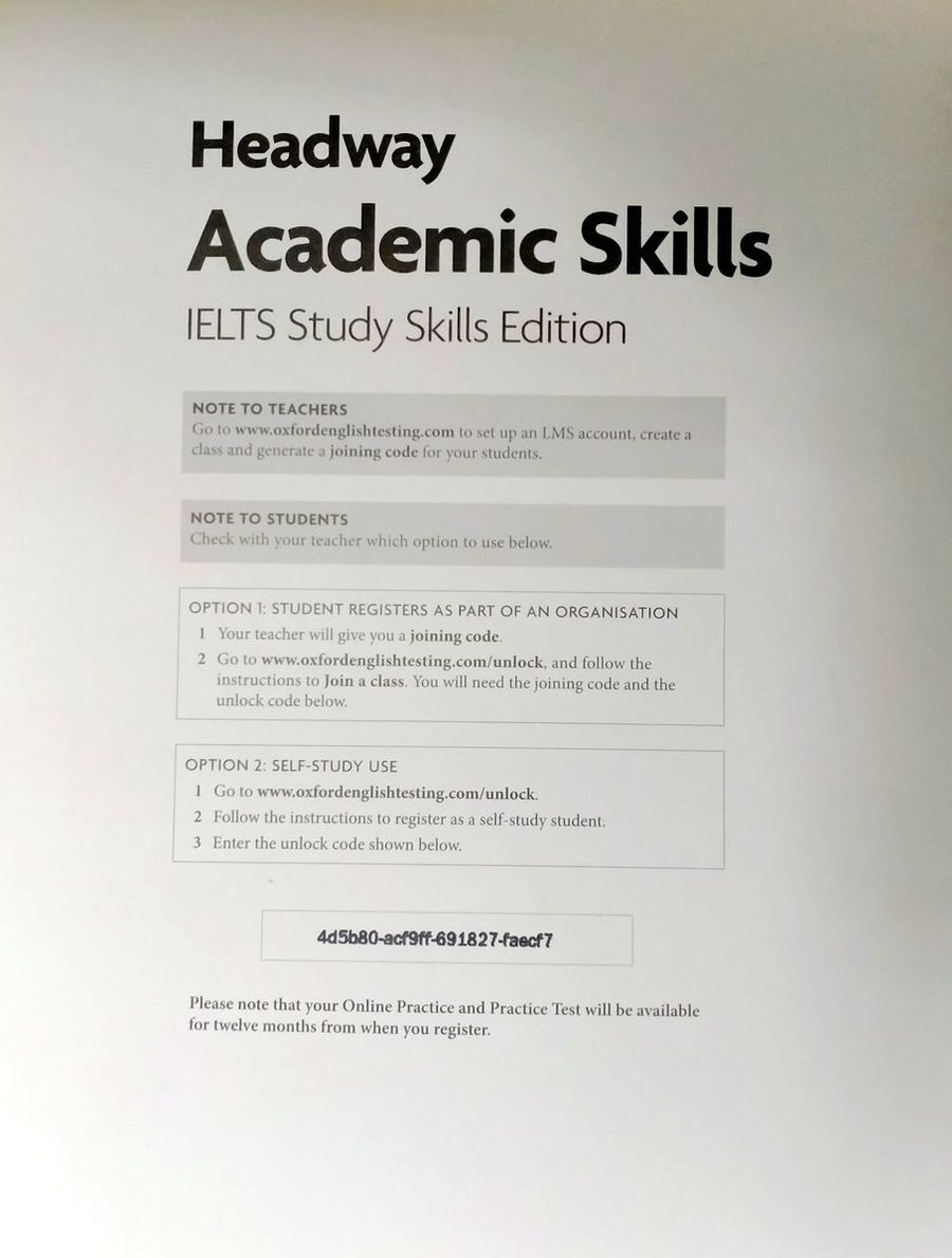 Headway Academic Skills IELTS Study Skills Edition 1 Student's Book with Online Practice