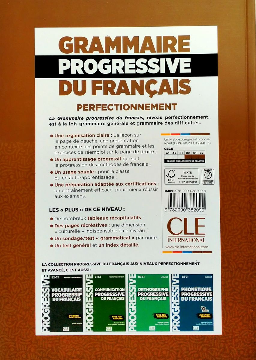 Grammaire Progressive du Francais Perfectionnement B2-C2 Livre