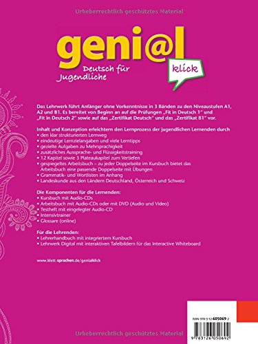 Geni@l klick B1 Kursbuch mit Audio-CDs