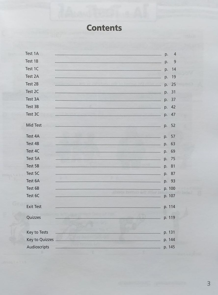 Right On! 1 Test Booklet