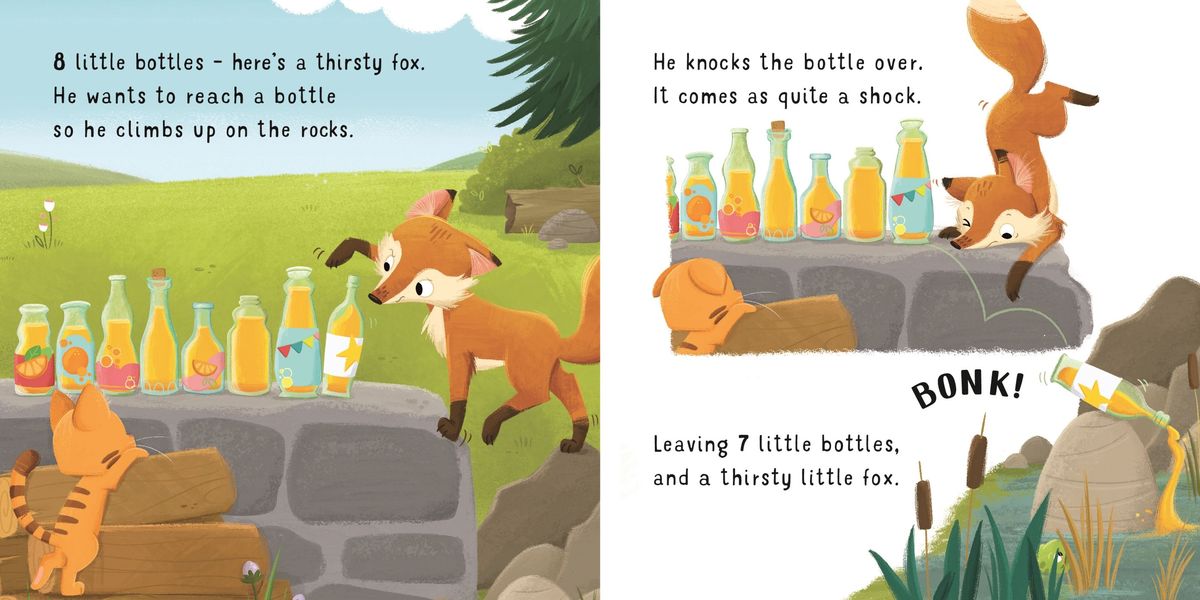 Usborne Little Board Books Ten Little Bottles Sitting on the Wall