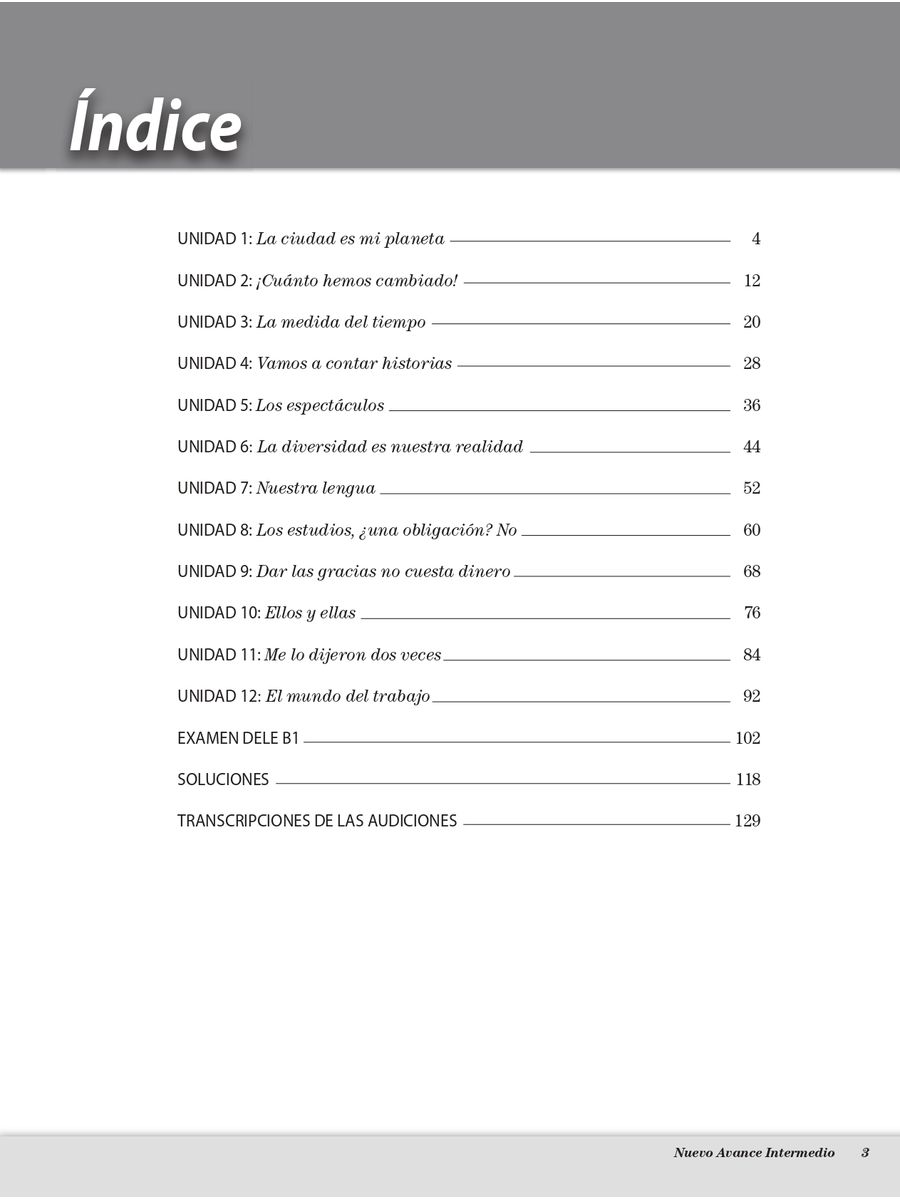 Nuevo Avance Intermedio Cuaderno de ejercicios + CD