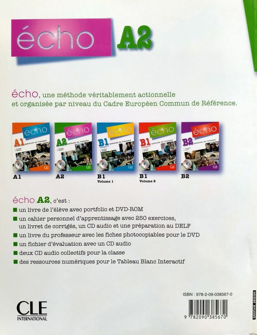 Echo Novelle edition A2 Livre de l'eleve + DVD-ROM