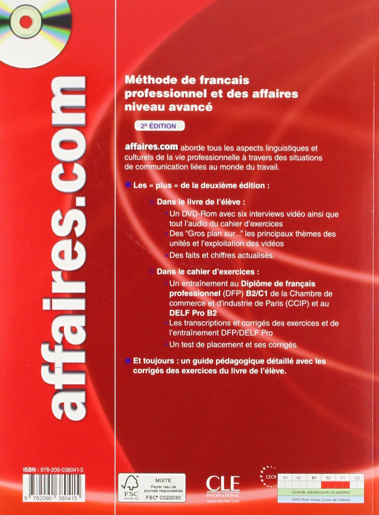 Affaires.com Avance 2eme edition Livre+ DVD-ROM