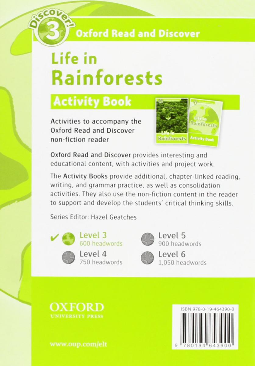 Oxford Read and Discover 3 Life in Rainforests Activity Book
