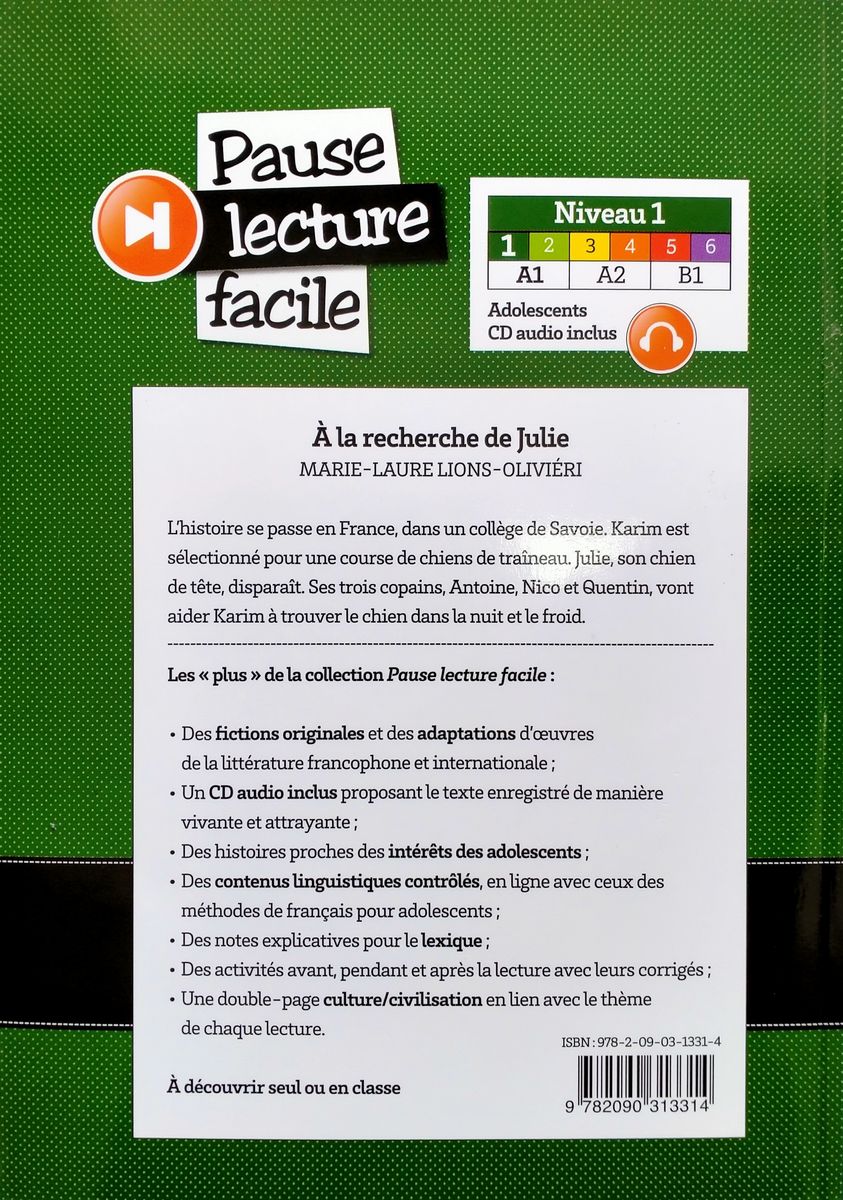 Pause Lecture Facile 1 A la recherche de Julie + CD