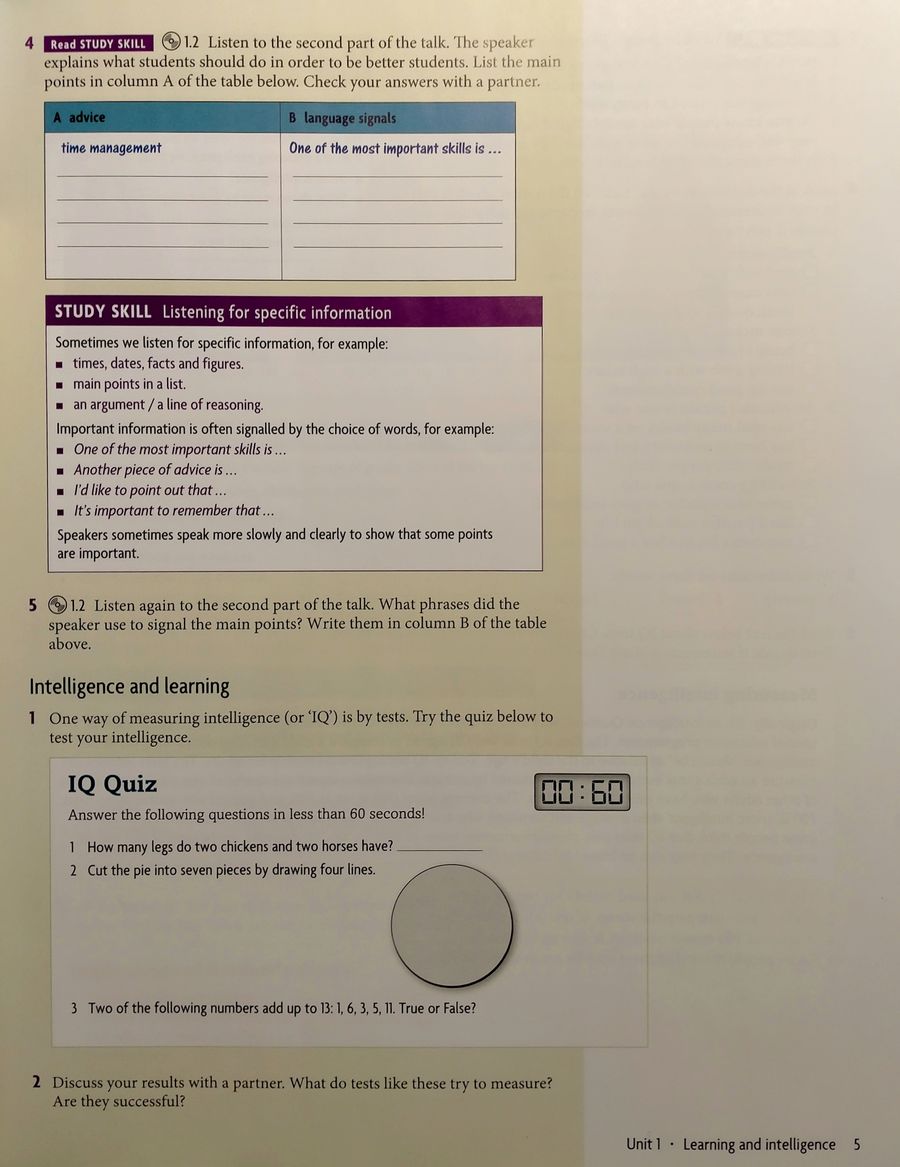 Headway Academic Skills Listening, Speaking and Study Skills 3 Student's Book