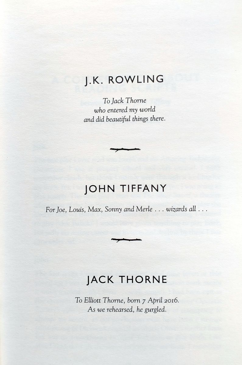 Harry Potter and the Cursed Child Parts One and Two Playscript