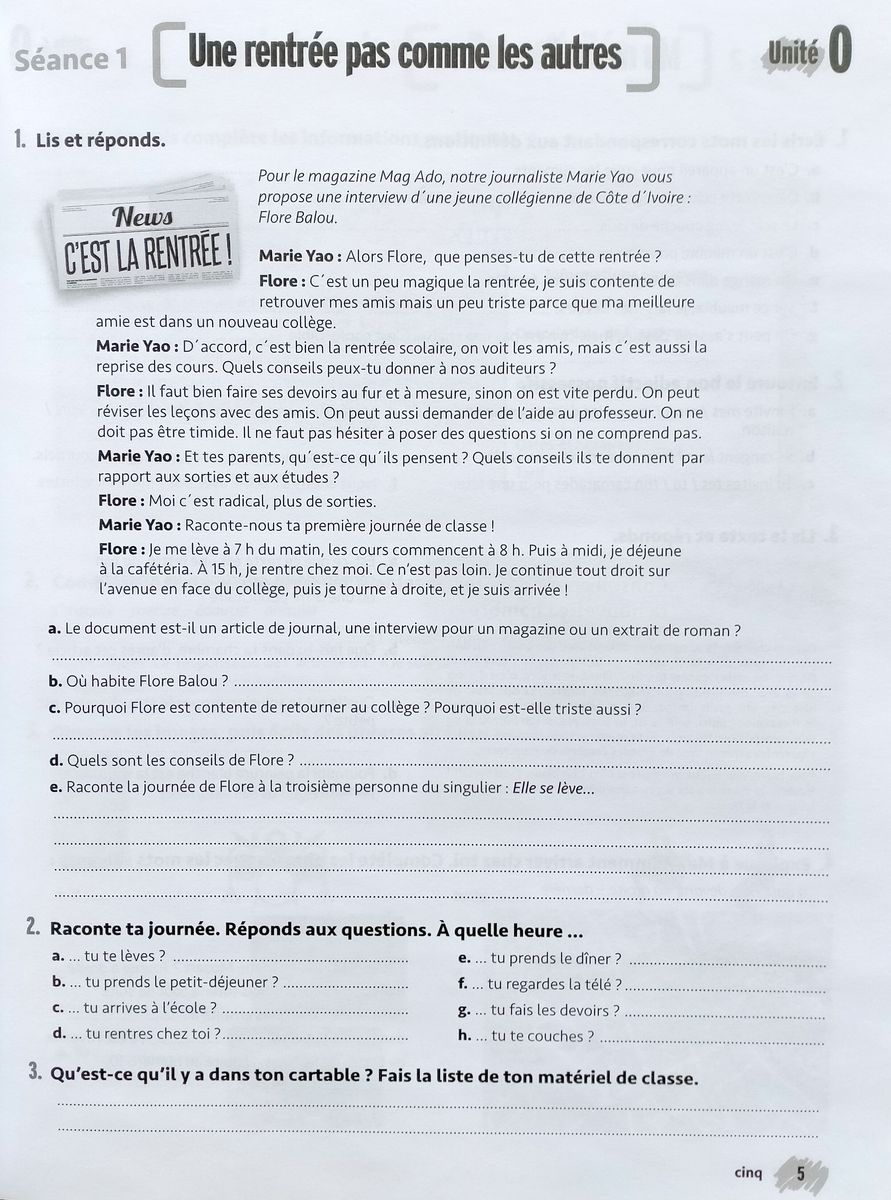 Merci! 3 Cahier d'activites