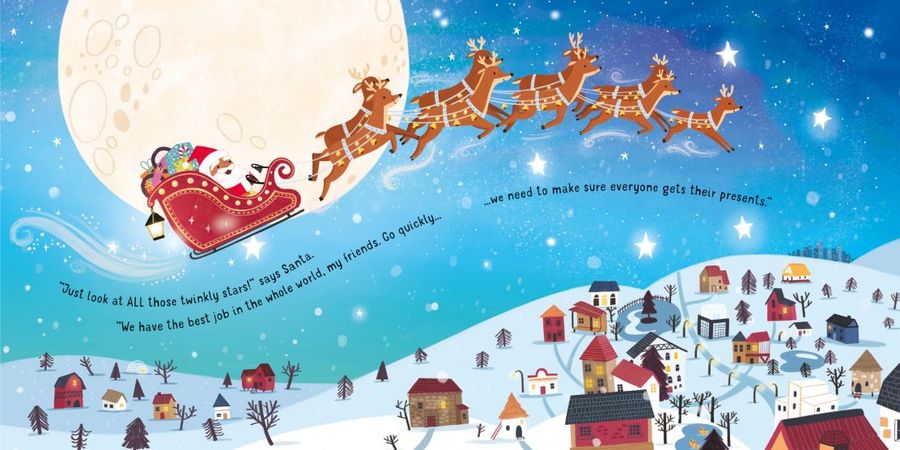 Usborne The Twinkly Twinkly Santa's Sleigh Ride