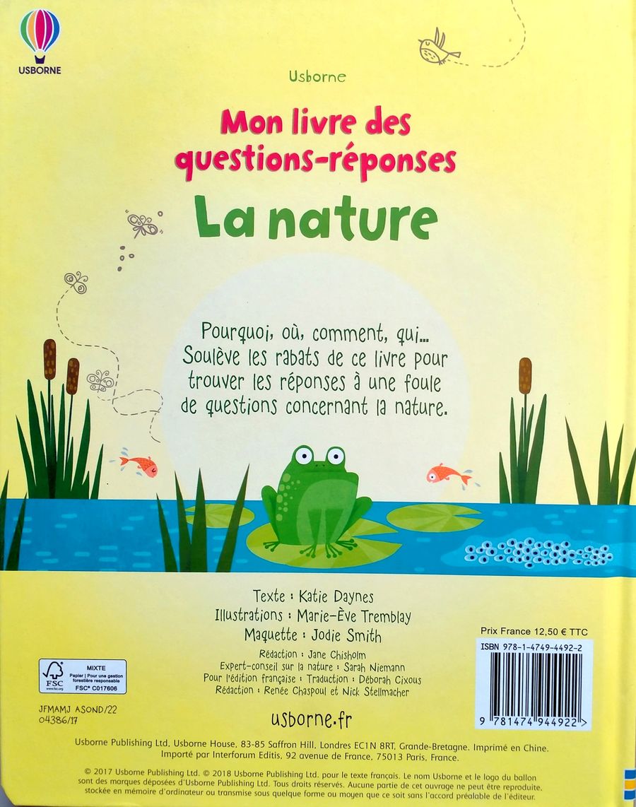 Mon livre des questions-reponses La nature
