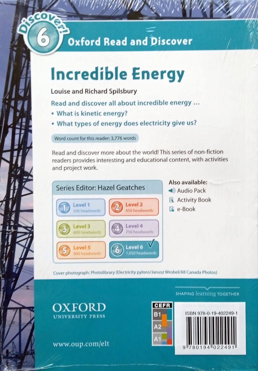 Oxford Read and Discover 6 Incredible Energy with Audio Download (access card inside)