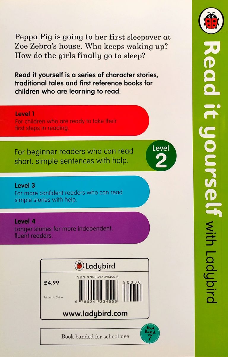 Read It yourself with Ladybird 2 Peppa Pig First Sleepover