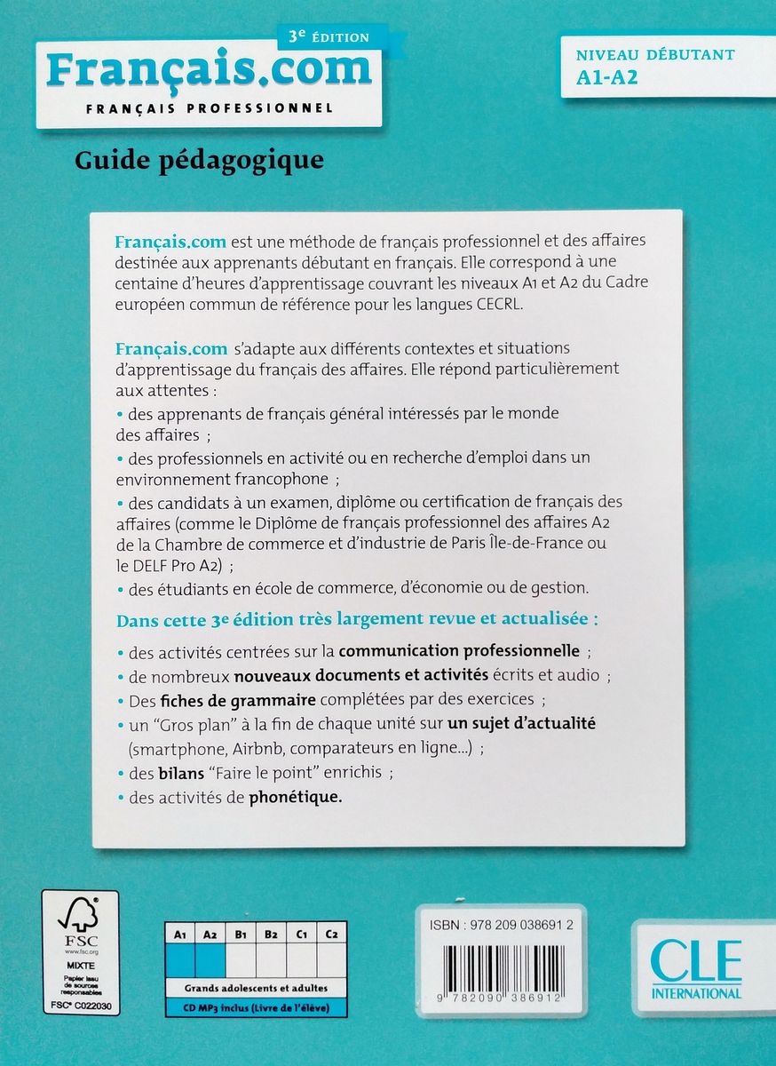 Francais.com Debutant A1-A2 3eme edition Guide pedagogique