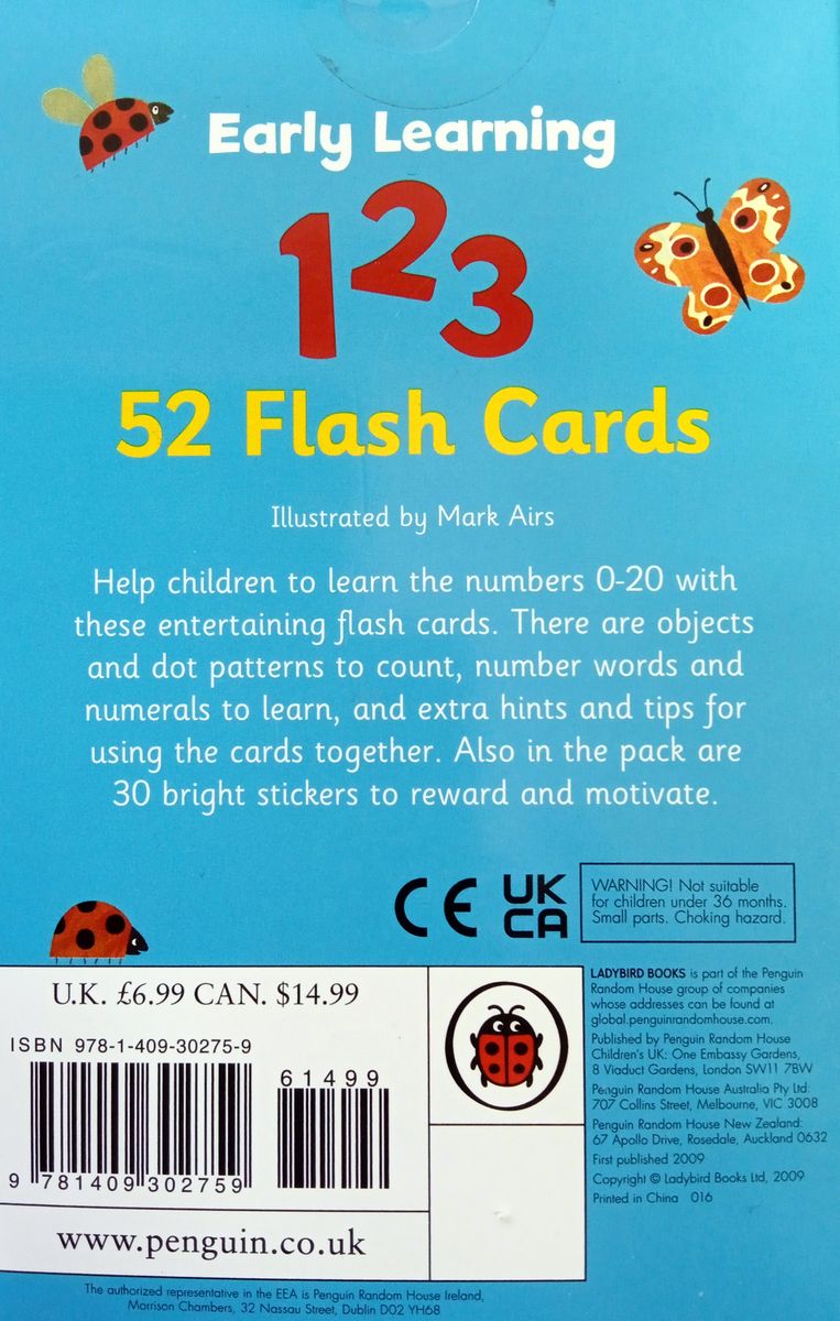 Ladybird Early Learning 123 Flash Cards