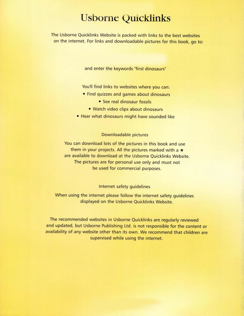 Usborne First Encyclopedia of Dinosaurs and Prehistoric Life