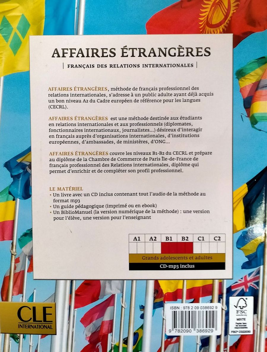 Affaires etrangeres B1-B2 Livre de l'eleve + CD