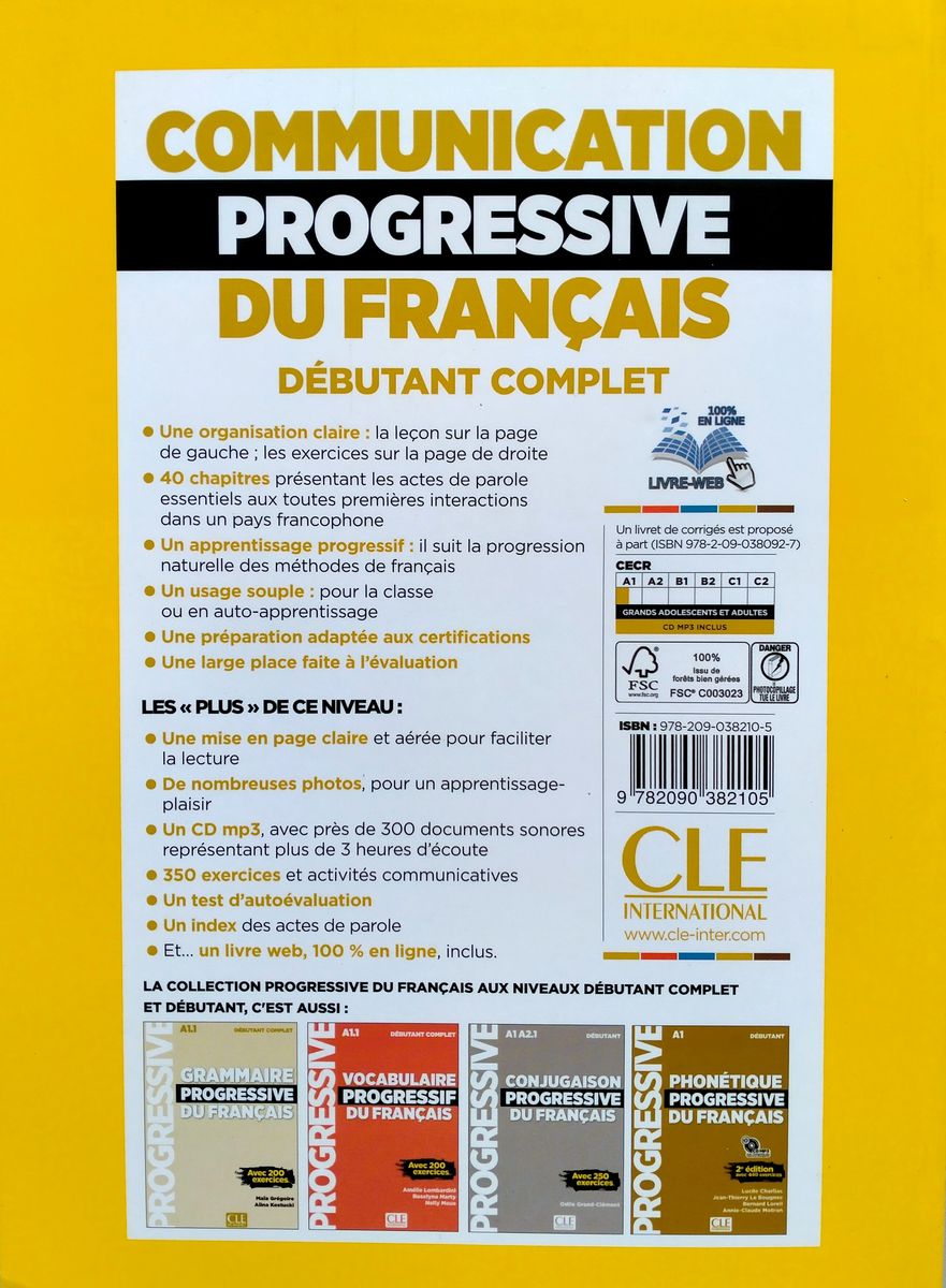 Communication Progressive du Francais Debutant Complet A1.1 Livre + CD + web