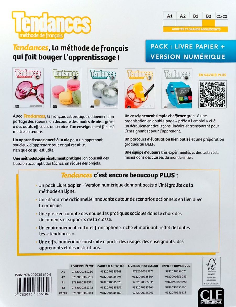 Tendances B2 Livre de l'eleve + Version numerique